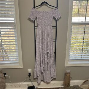 Francesca's Collections Lavender Floral Maxi Dress